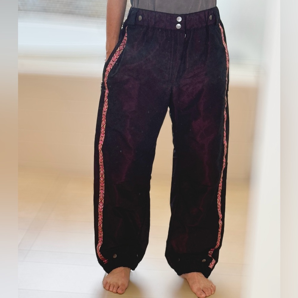 New! Etro Burgundy Color Embroidery Pants